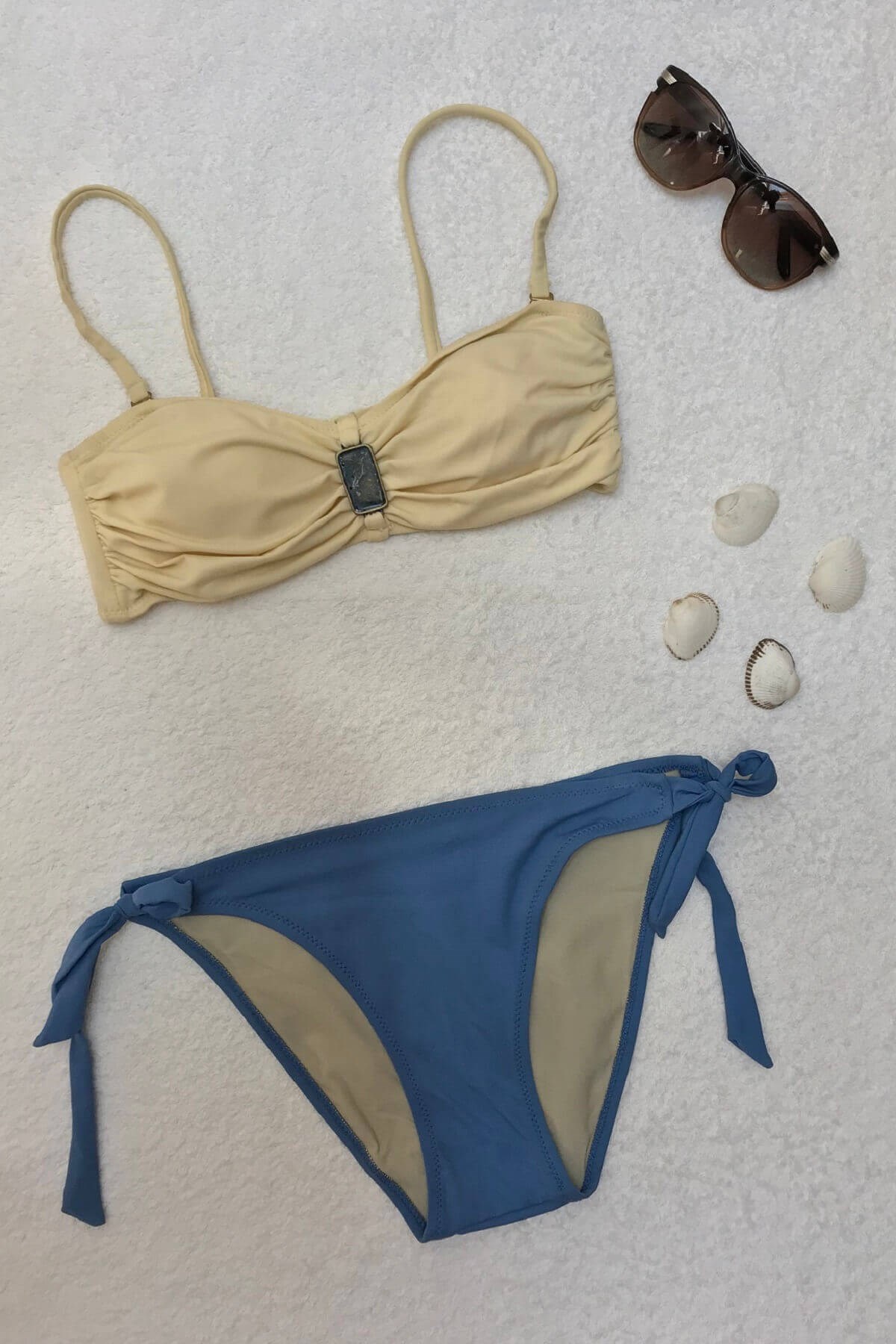 Dagi Straplez Ekru Bikini Takımı