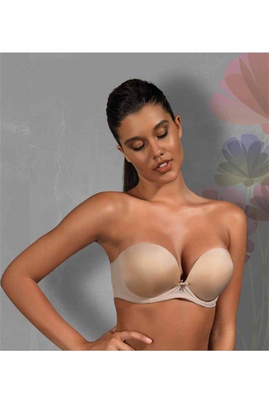 Golshan Ekstra Destekli Push Up Dantelli Straplez Sütyen 127-027