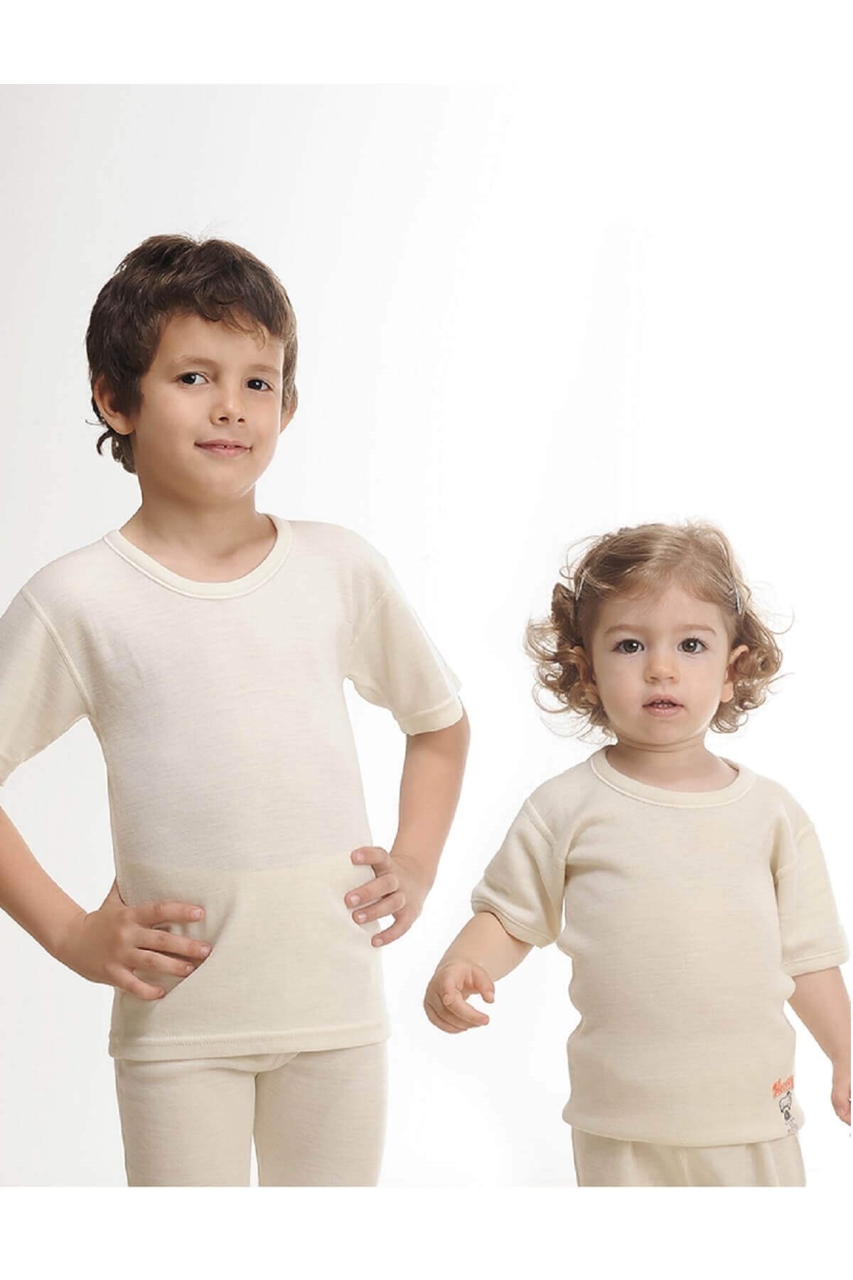 Hasyün Çocuk Yün Termal Kısa Kol İçlik Fanila