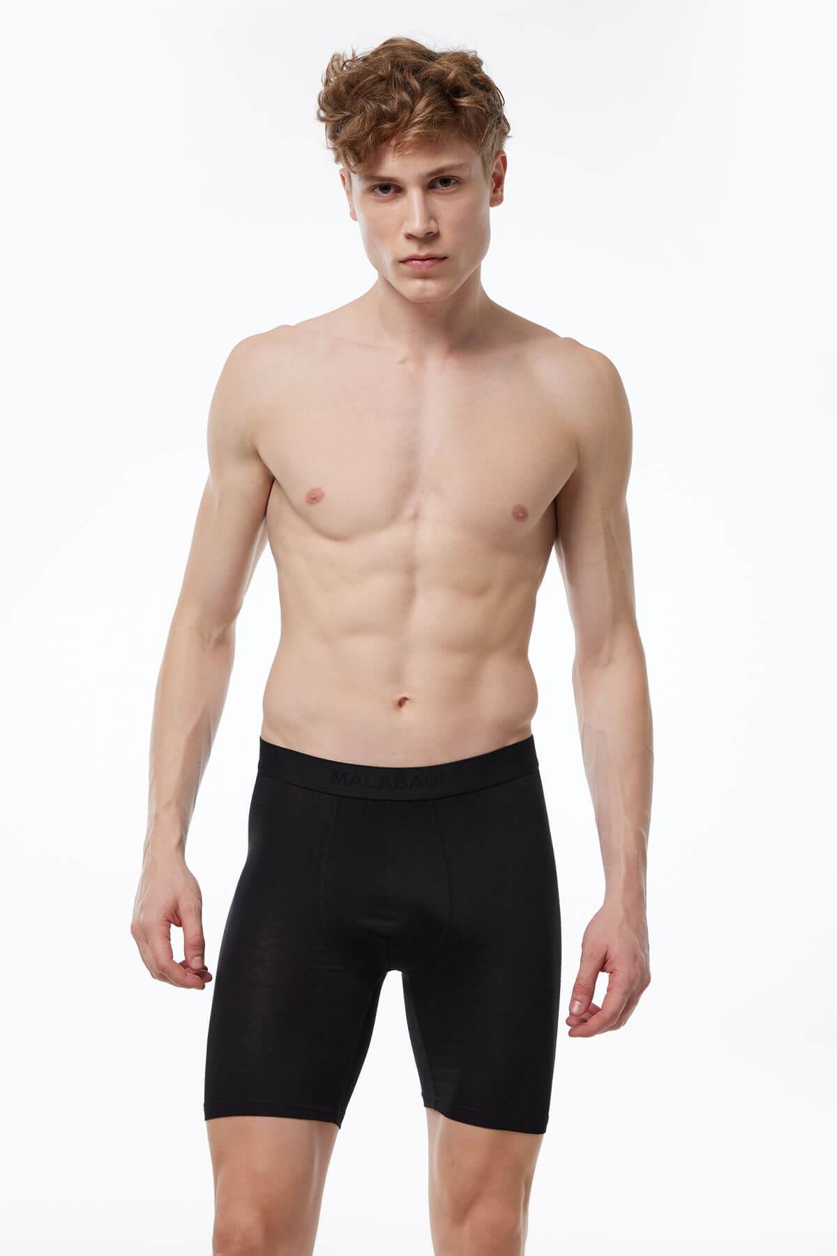 Malabadi 019 - Erkek Uzun Paçalı Modal Boxer ( Kemerli Bel Lastiği )