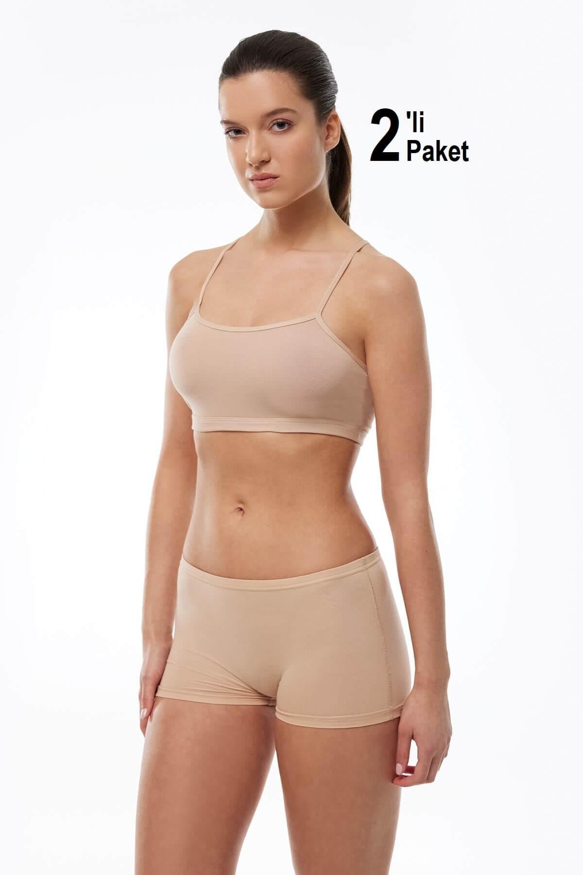 Malabadi 109  2'Li Paket Kadın Modal Boxer
