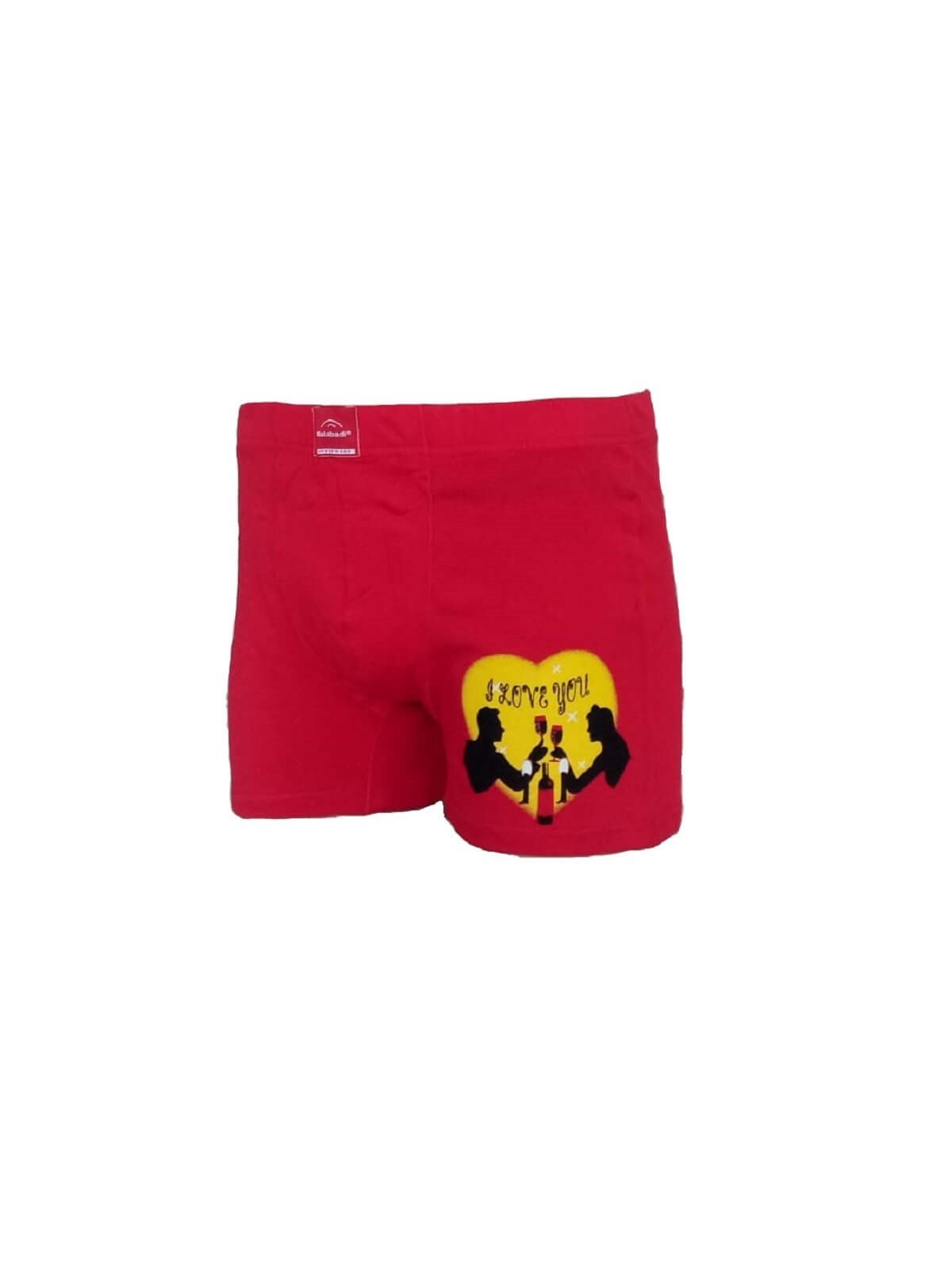 Malabadi Erkek %95 Pamuklu Baskılı Kırmızı Boxer