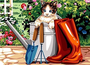 Canevas Seg de Paris - Jardinage de Chat - 45 x 60