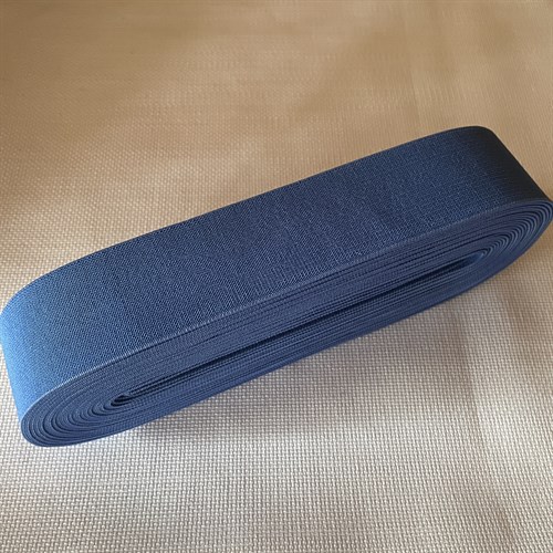 Elastique Plat 40mm Bleu Saxe
