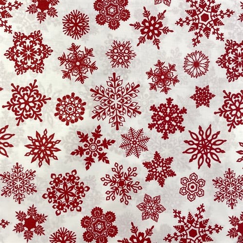 Tissu Coton Noël - Flocons