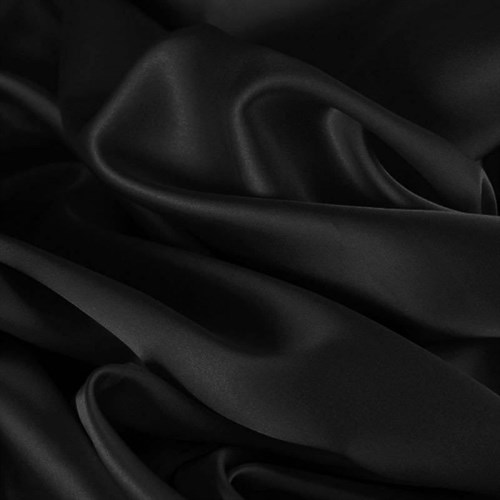 Tissu Satin de Coton - Noir