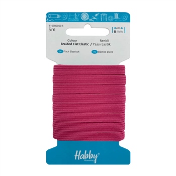 Elastique Plat Fuschia 5m