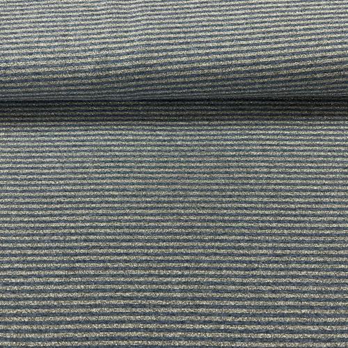 Tissu Jersey Coton Lurex - Bleu Pétrole