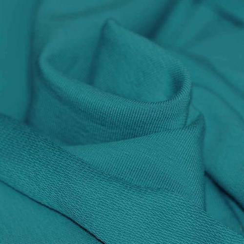 Tissu Jersey Sweat - Bleu Pétrole