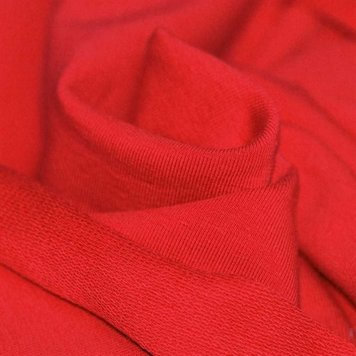 Tissu Jersey Sweat - Rouge