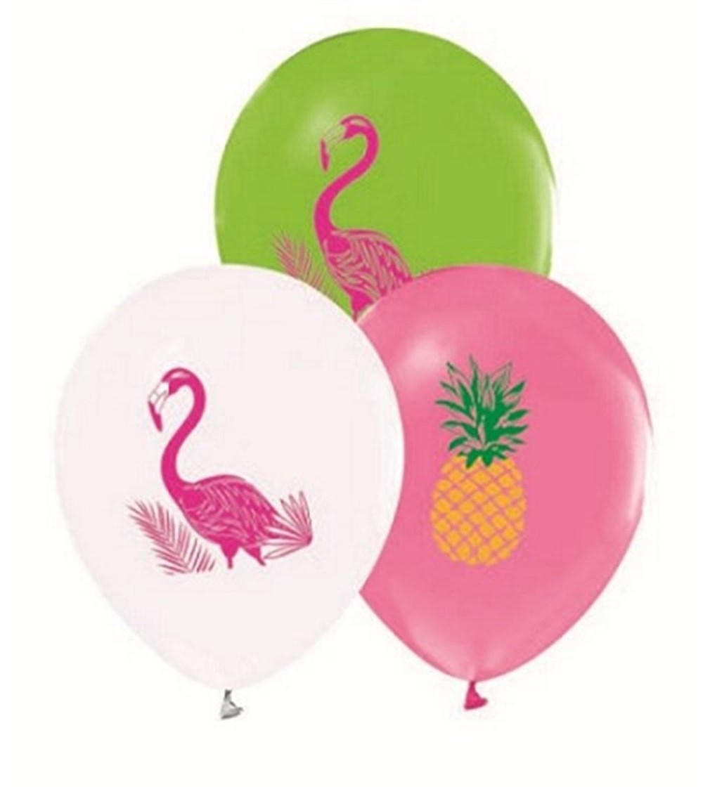 Flamingo Temalı Lisanslı Balon 100 Adet