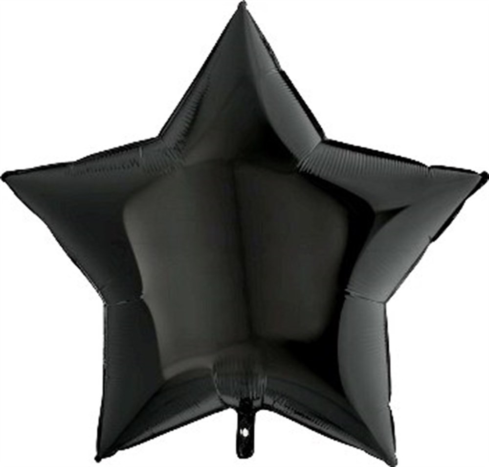 Folyo Balon Yıldız Siyah 45 cm