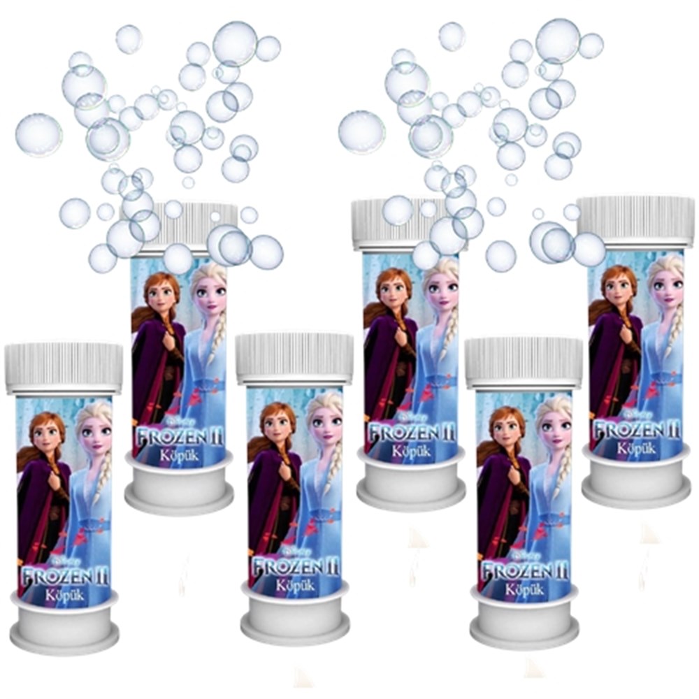 Frozen Temalı Köpük Baloncuk 6  lı