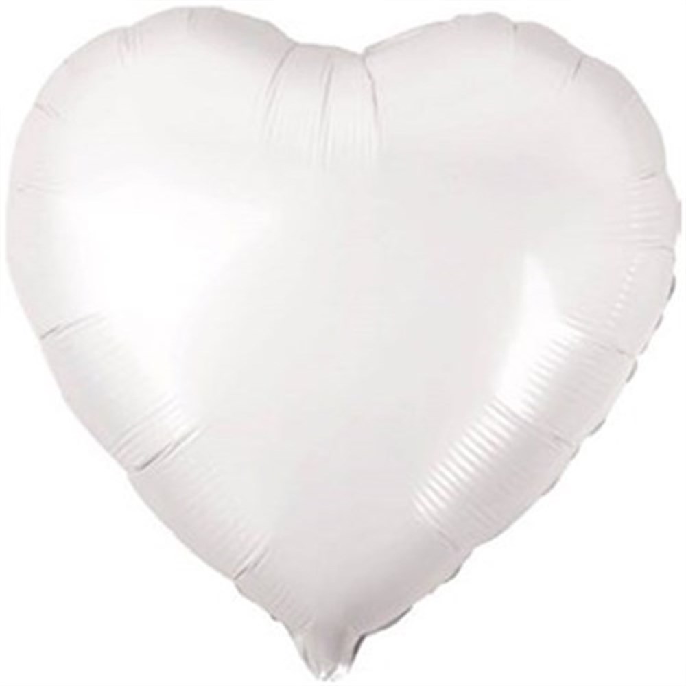 Kalpli Folyo Balon Beyaz 40 cm