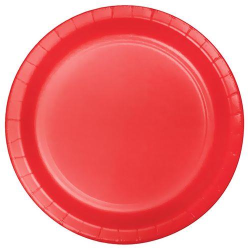 Kırmızı Karton Tabak 8 Adet