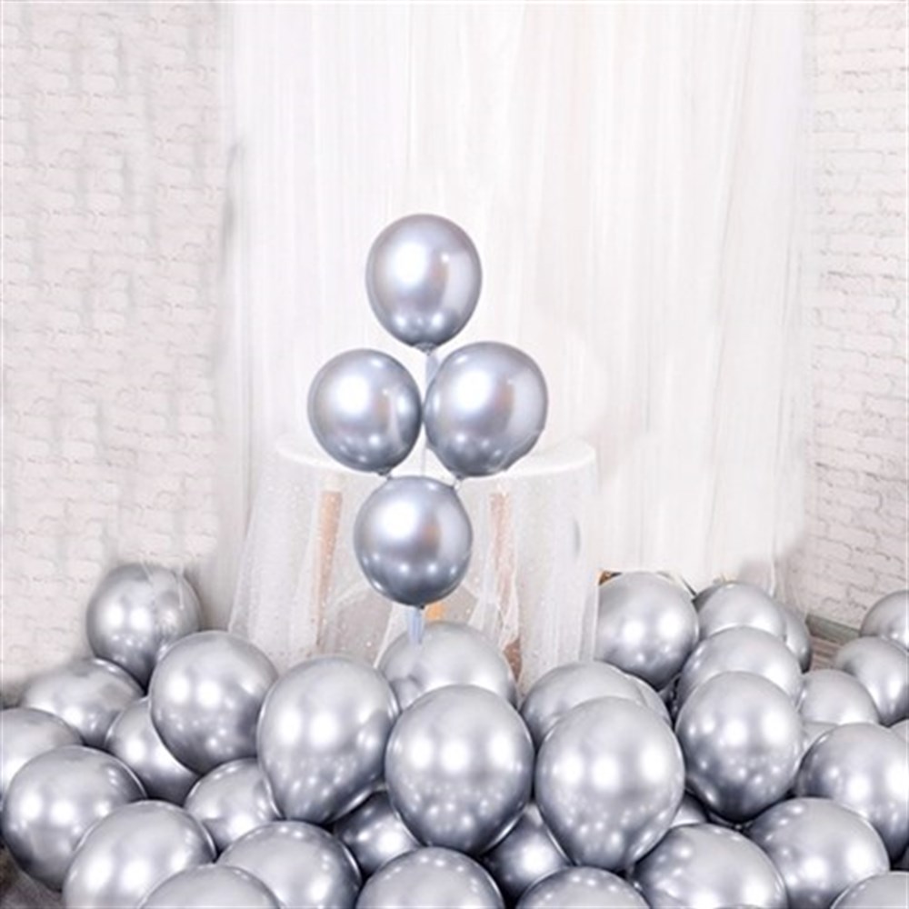 Krom Balon Gümüş 50 Adet