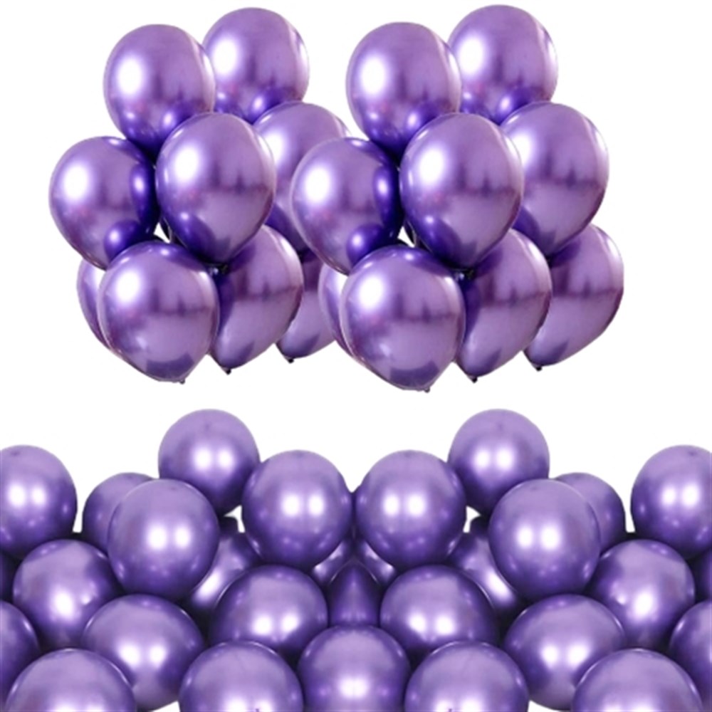 Krom Balon Mor 5 Adet