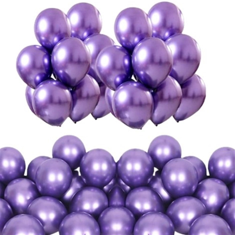 Krom Balon Mor 50 Adet