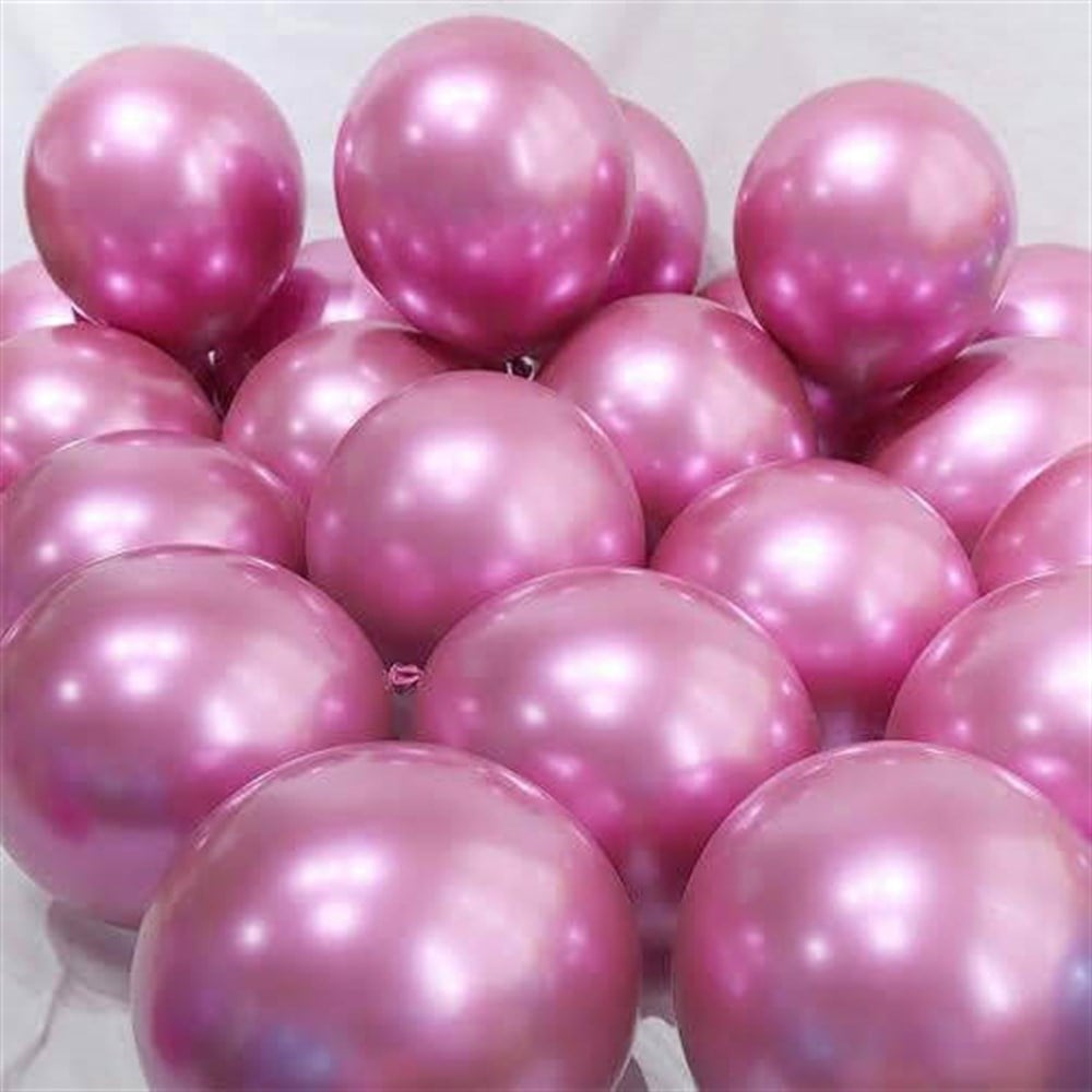 Krom Balon Pembe 5 Adet