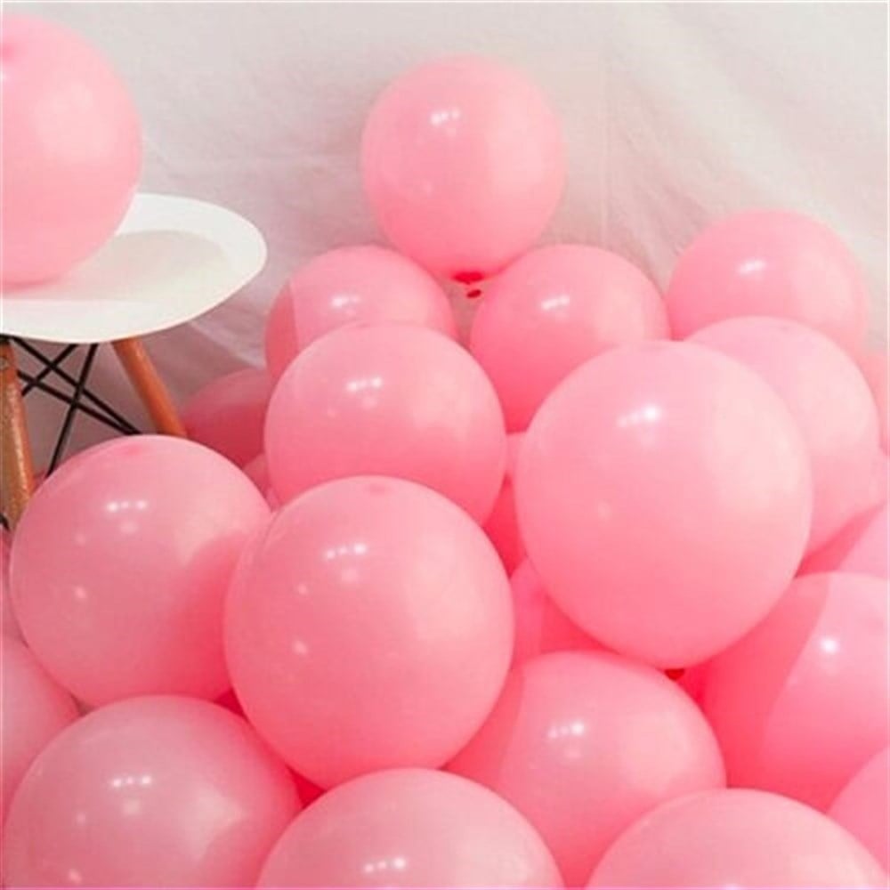 Makaron Balon Pembe 10 Adet