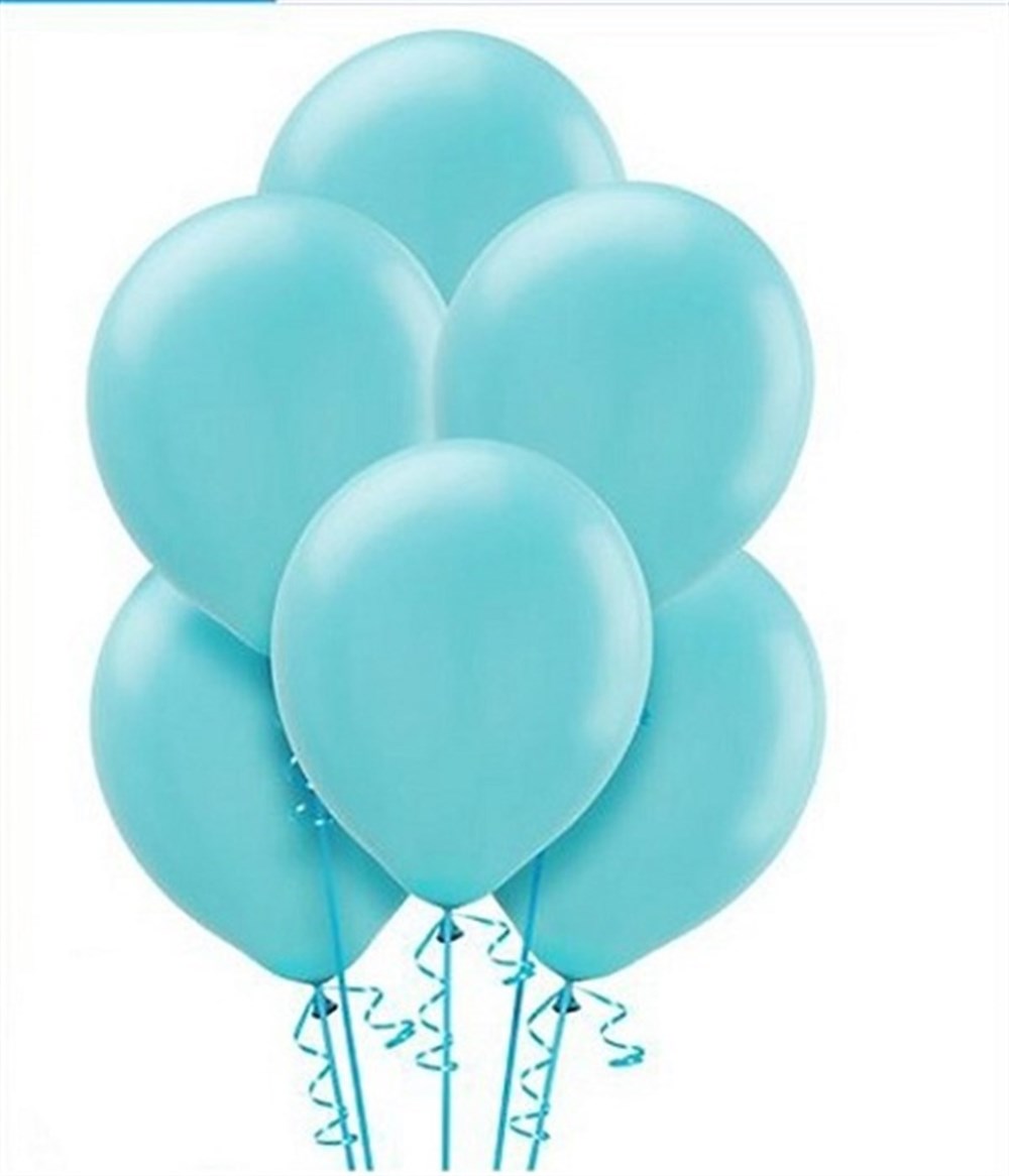 Metalik Balon Açık Mavi 100 Adet