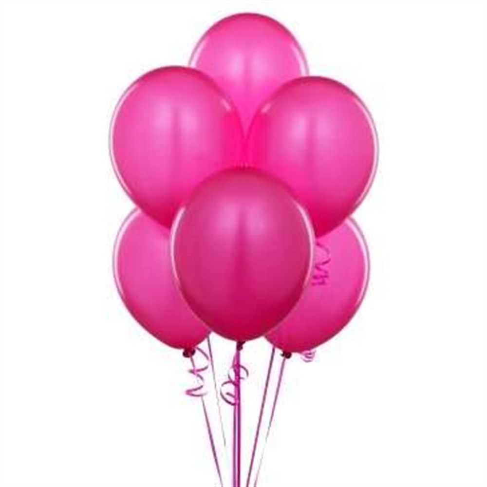 Metalik Balon Fuşya 100 Adet