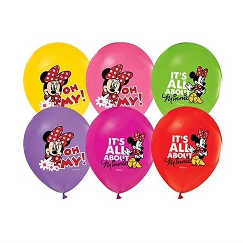 Minnie Mouse Temalı Balon 100 Adet