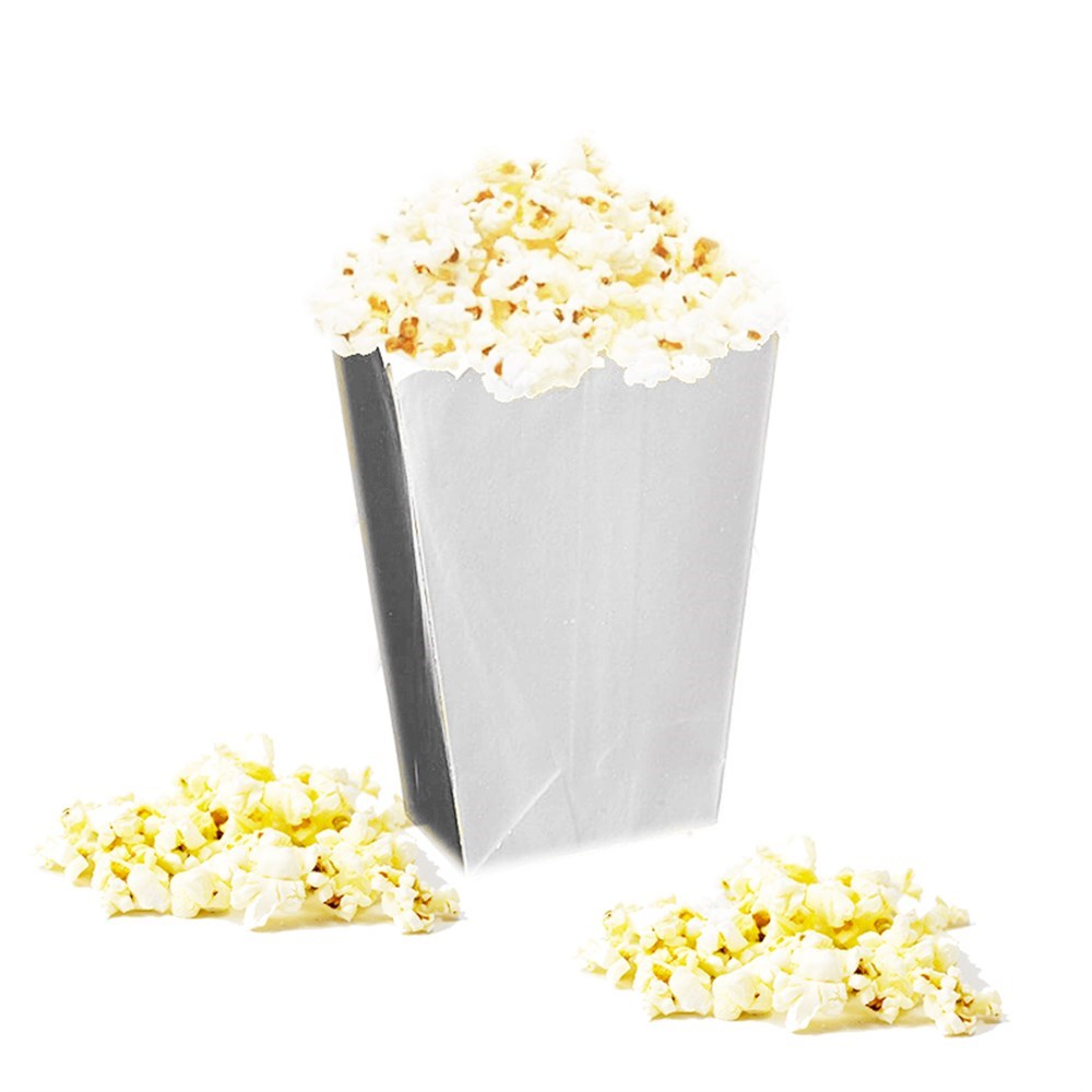 Popcorn Mısır Kutusu Gümüş