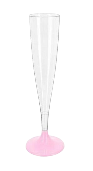 Şampanya Kadehi Bardak Plastik Pembe 120 ml 6'lı