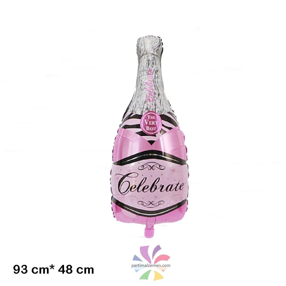Şampanya Kadehi Pembe Folyo Balon