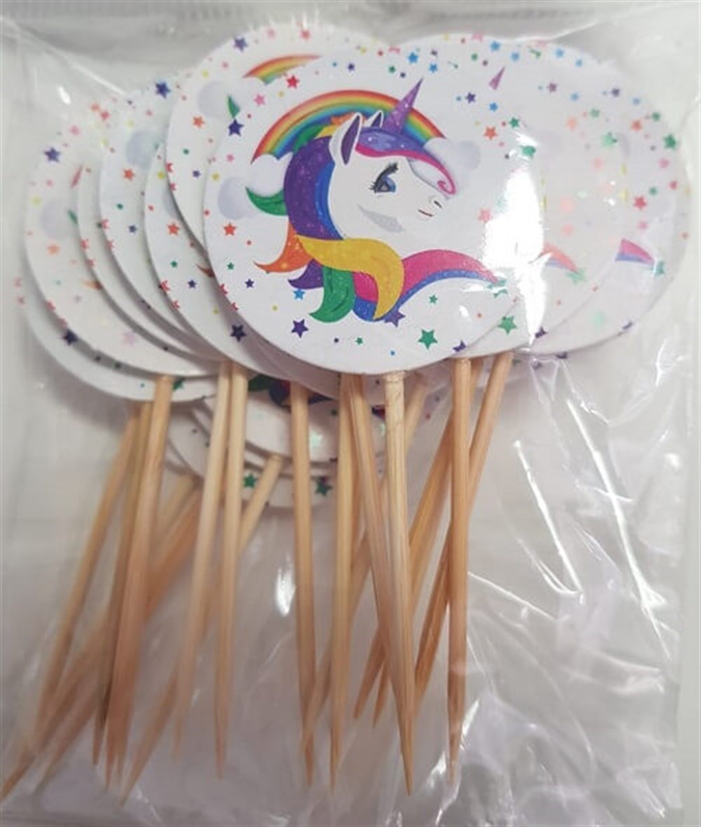 Unicorn Cupcake Kürdanı 20 Adet