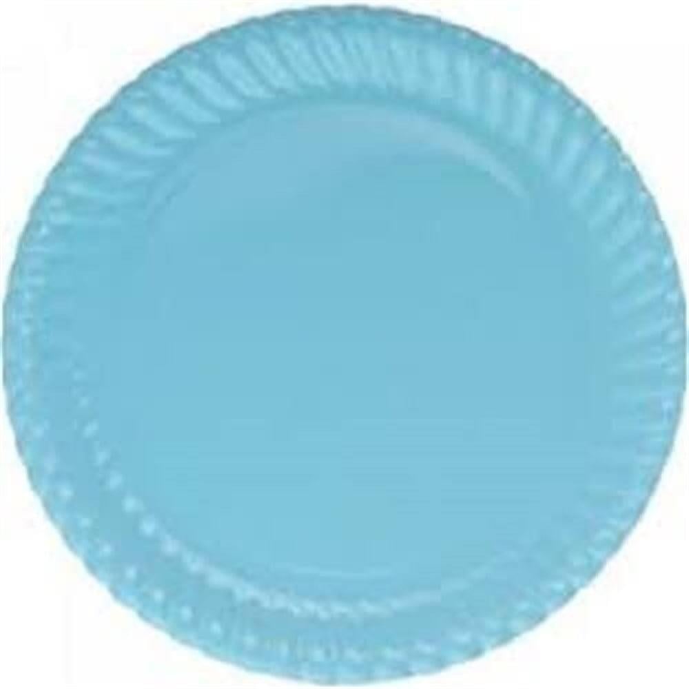 Açık Mavi Karton Tabak 8 Adet
