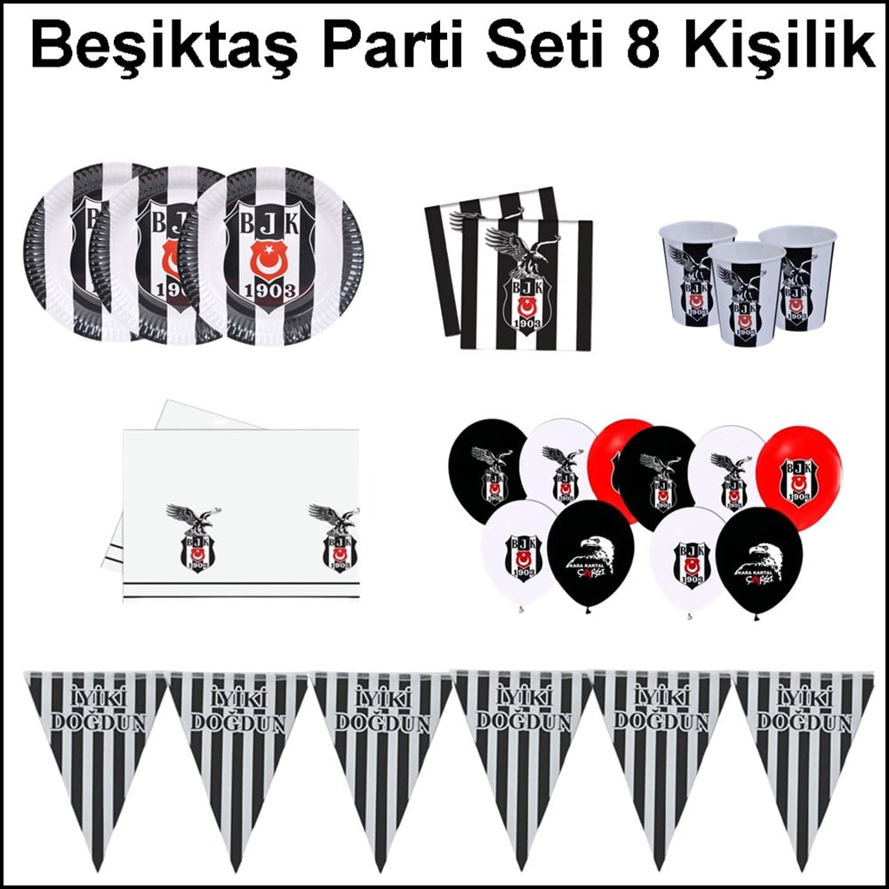 Beşiktaş Parti Seti 8 Kişilik