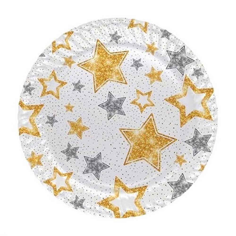 Beyaz Yıldızlar Tabak 8 Adet