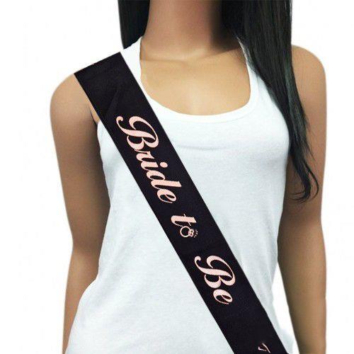 Bride To Be Kuşak Siyah Üzeri Rose Gold