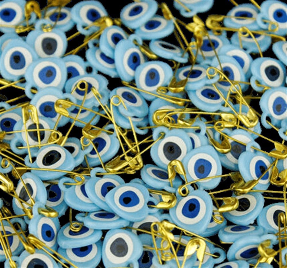 Çengelli İğneli Nazar Boncuğu Mavi