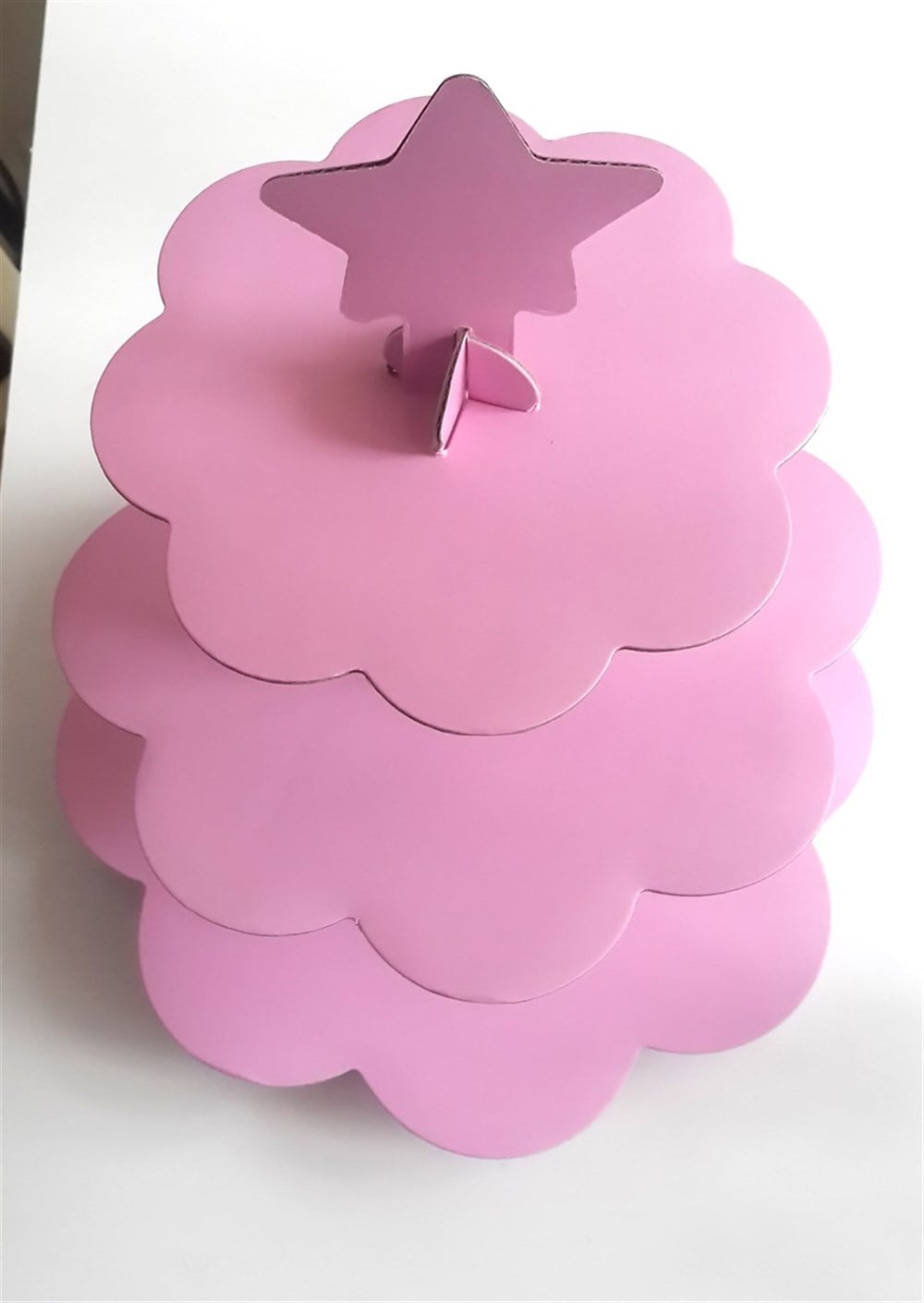 Cupcake Standı Pembe 3 katlı