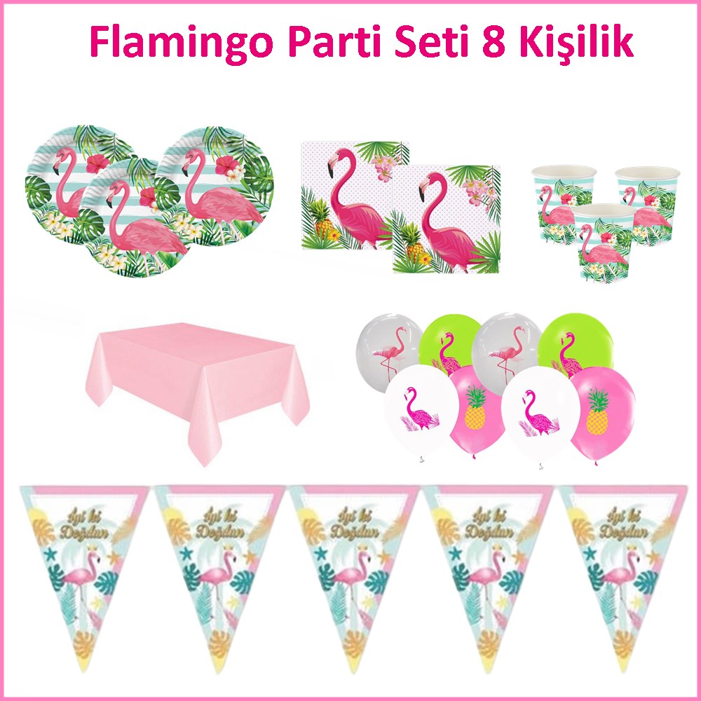 Flamingo Doğum Günü Teması|Parti Malzemeleri|Doğum Günü Süsleri
