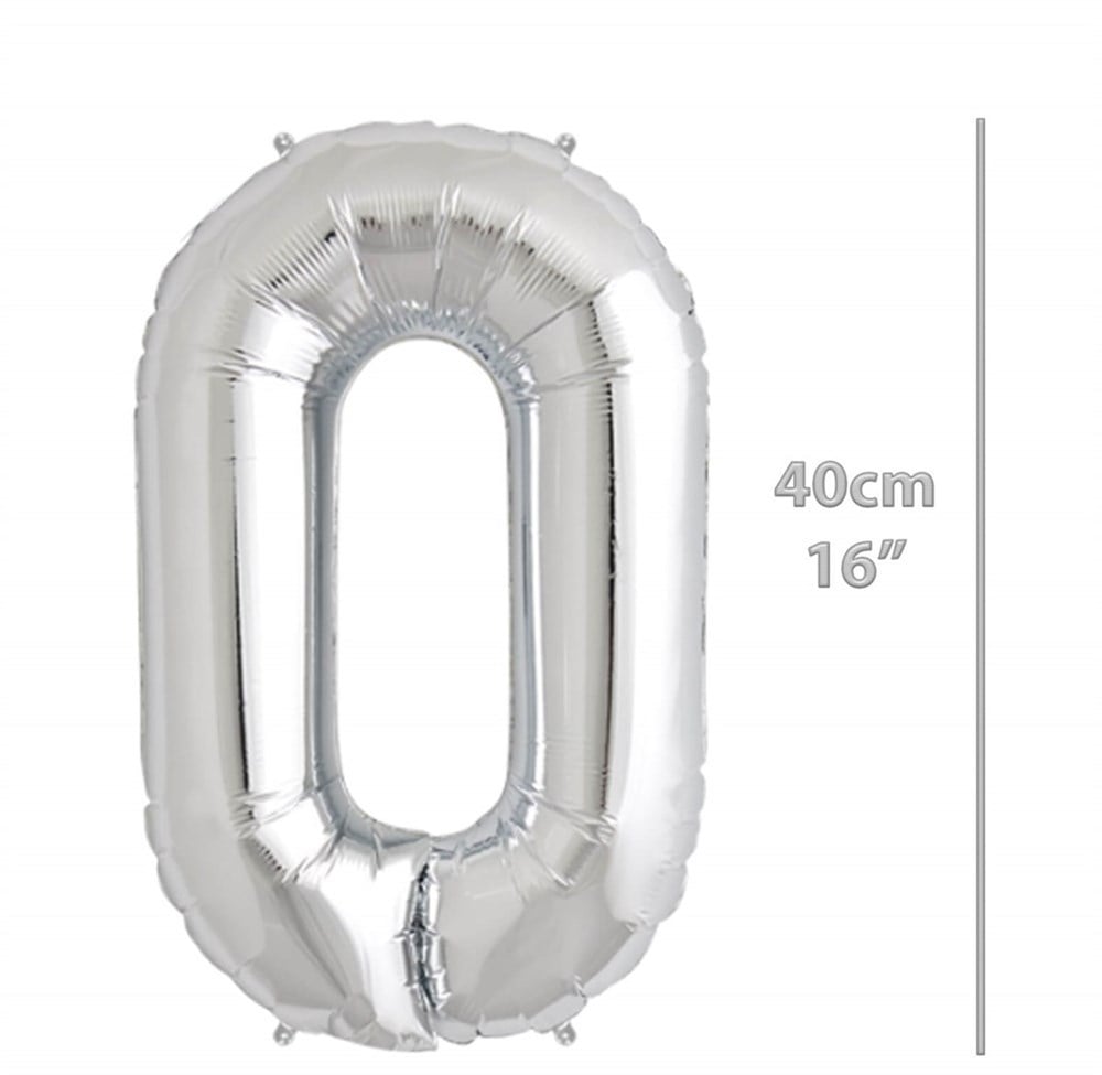 Folyo Balon Harf O Gümüş Balon 35 cm