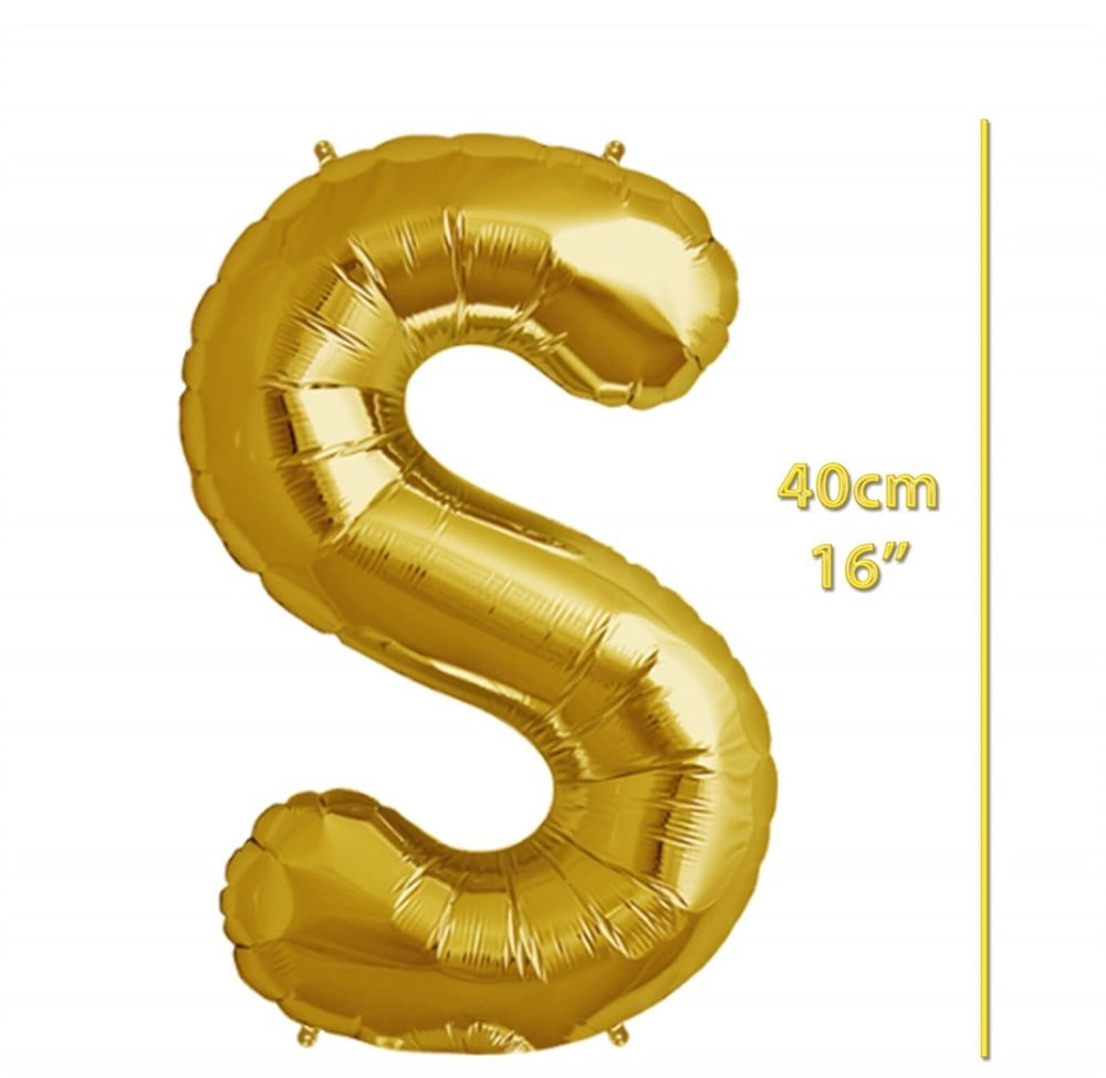 Folyo Balon Harf S Gold Balon 35 cm