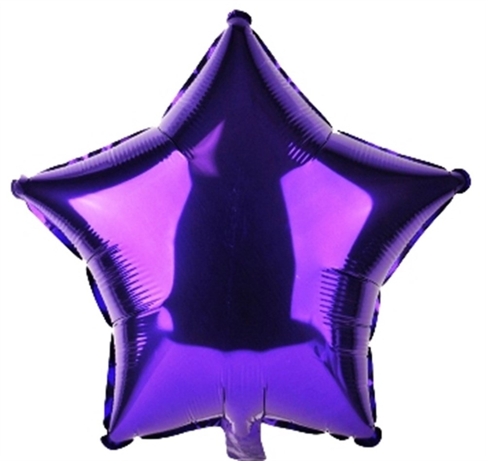 Folyo Balon Yıldız Mor 45 cm