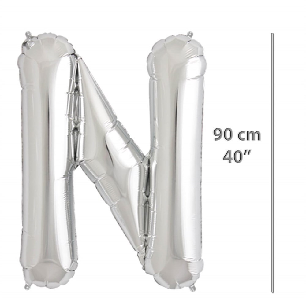 Folyo Harf N Gümüş Balon 90 cm