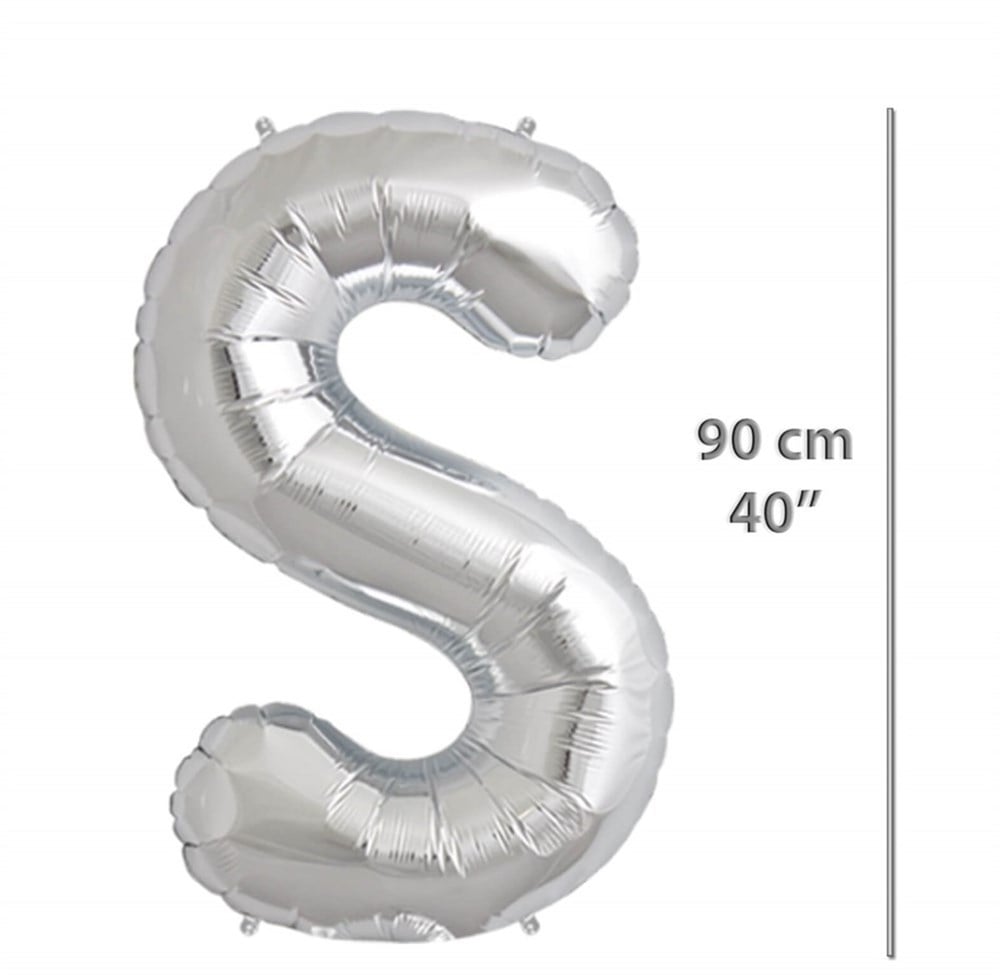 Folyo Harf S Gümüş Balon 90 cm