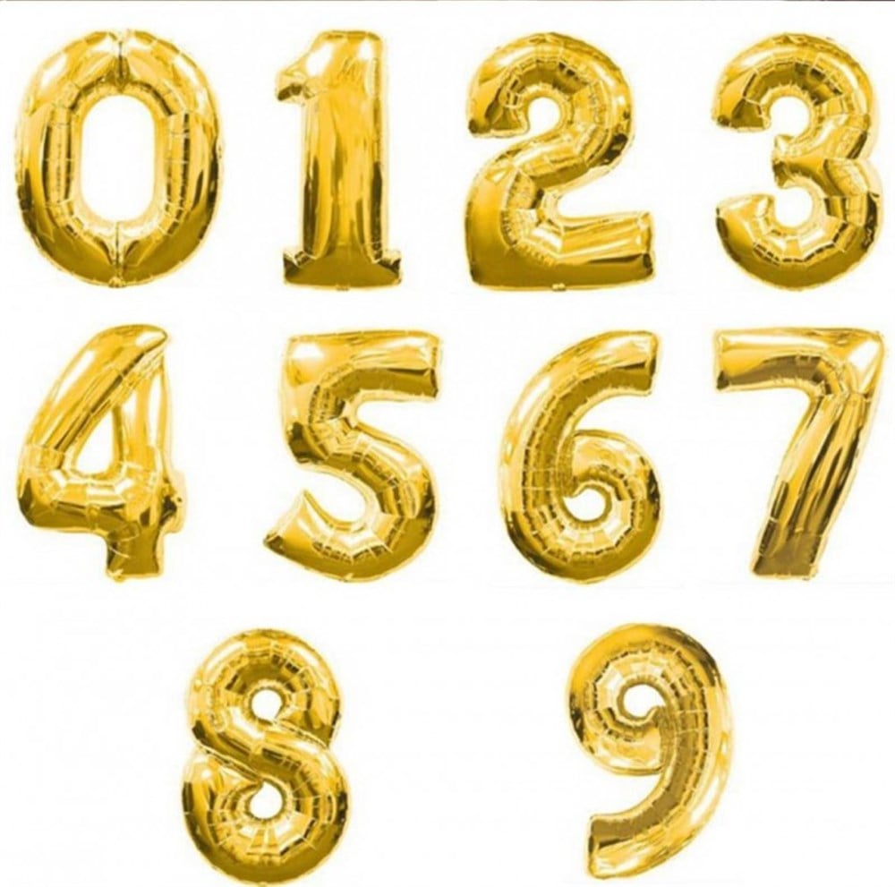 Gold Rakam Folyo Balon