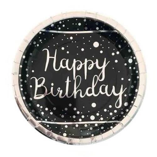 Happy Birthday Tabak Gümüş 6 Adet