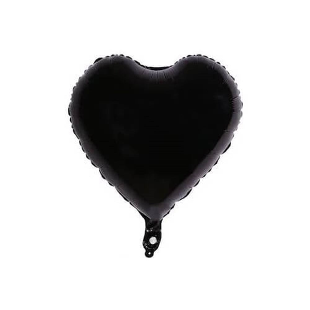 Kalpli Folyo Balon Siyah 40 cm