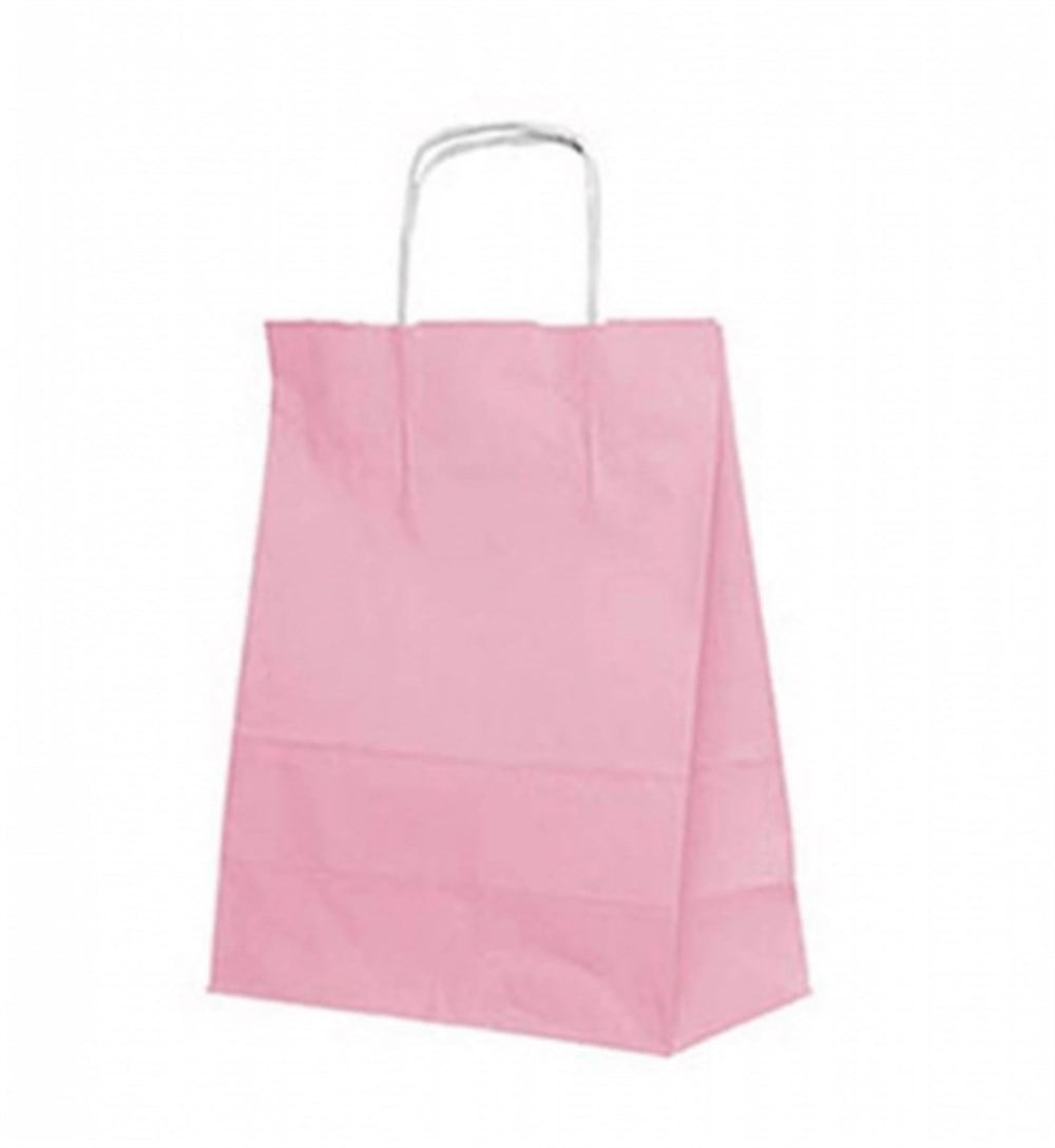 Karton Çanta  18x24cm Pembe 25 Adet