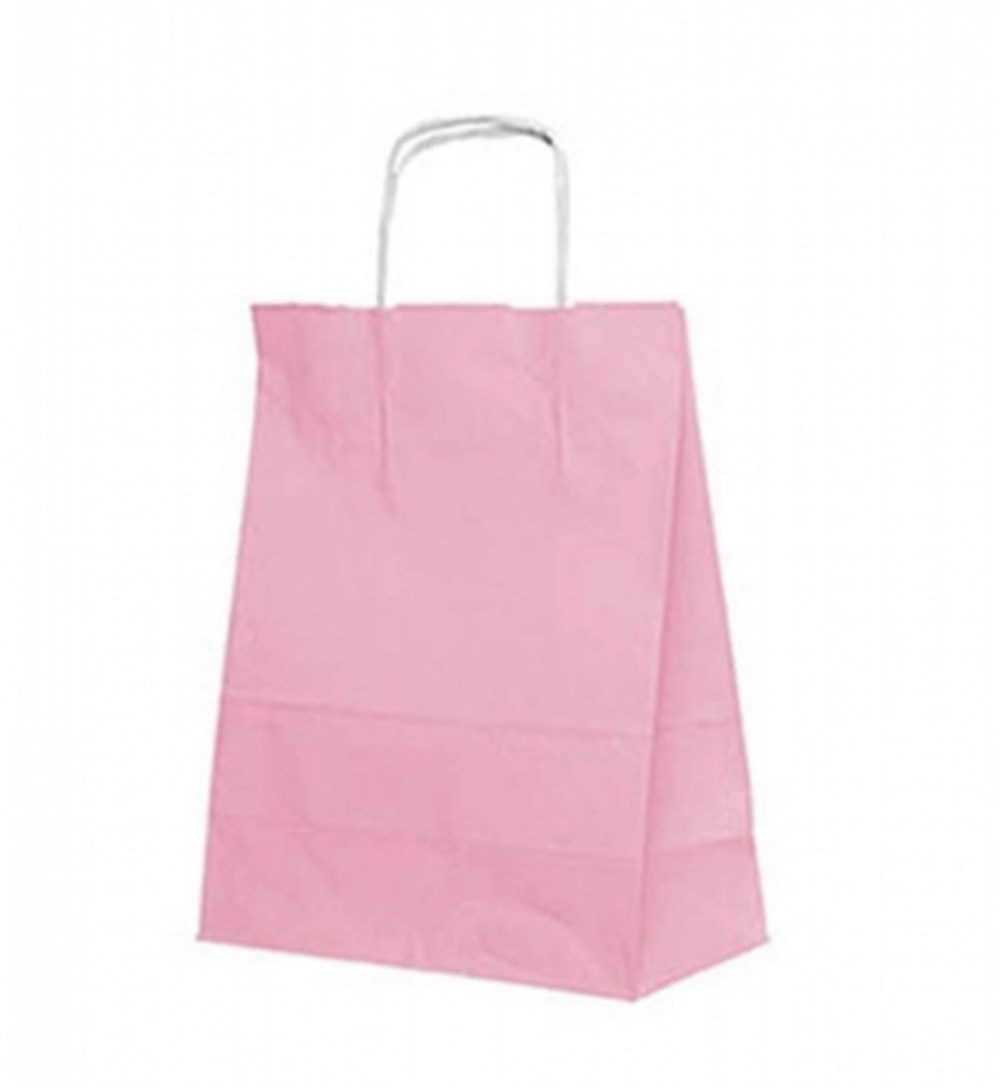 Karton Çanta  25x31cm Pembe 25 Adet