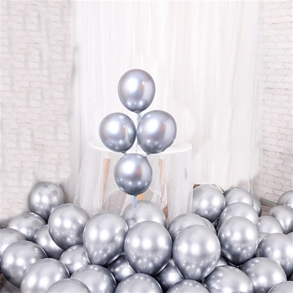 Krom Balon Gümüş 5 Adet