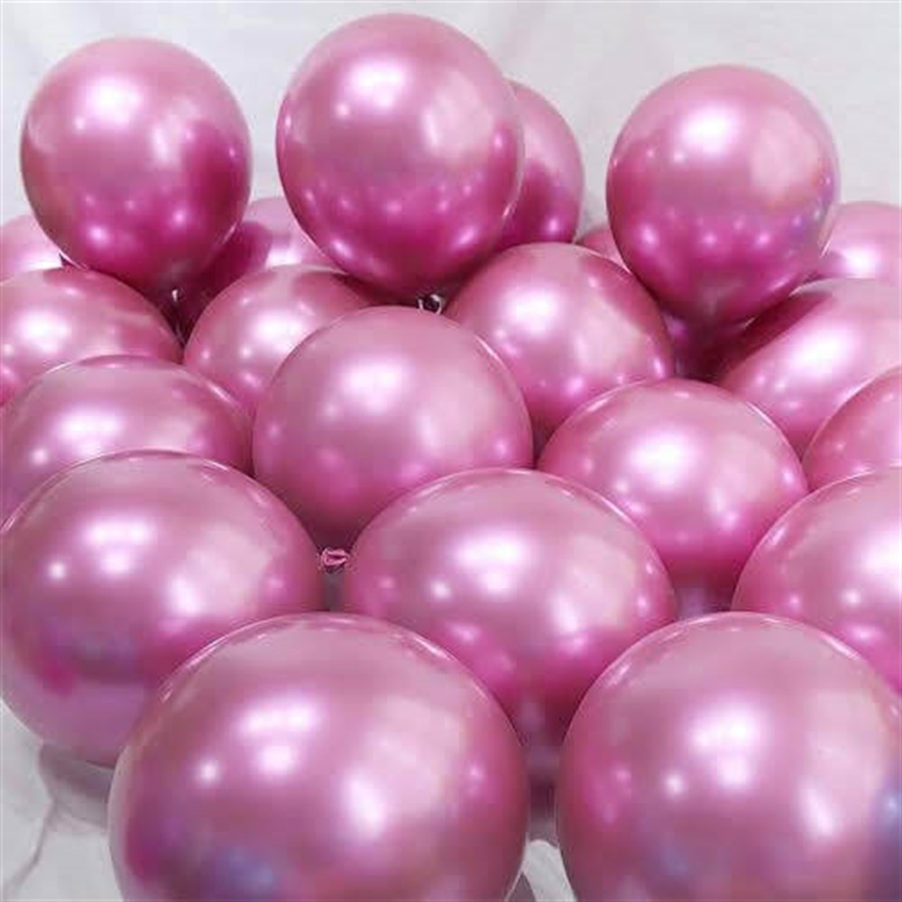 Krom Balon Pembe 5 Adet